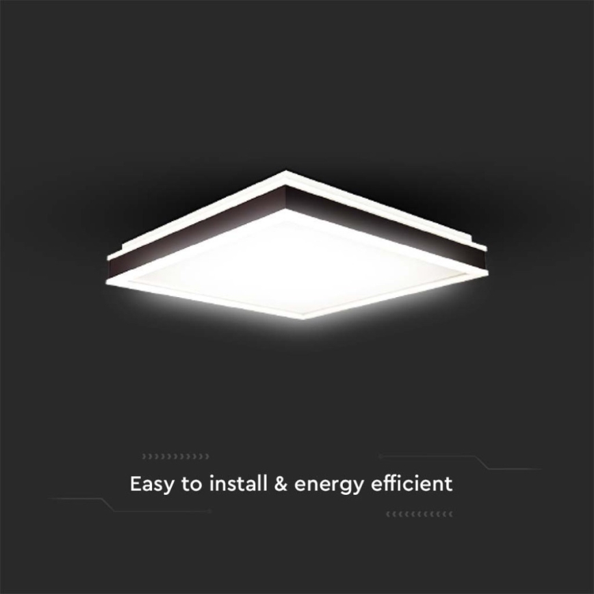 LED lubinis šviestuvas LED/18W/230V 4000K 35x35 cm juoda