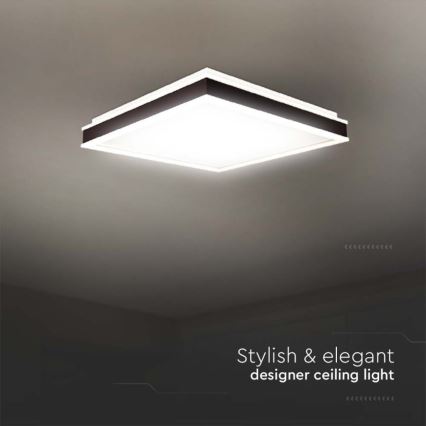LED lubinis šviestuvas LED/18W/230V 4000K 35x35 cm juoda