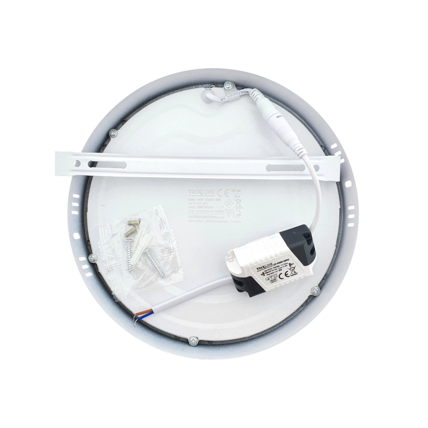 LED lubinis šviestuvas LED/18W/230V 4200K diametras 21 cm balta