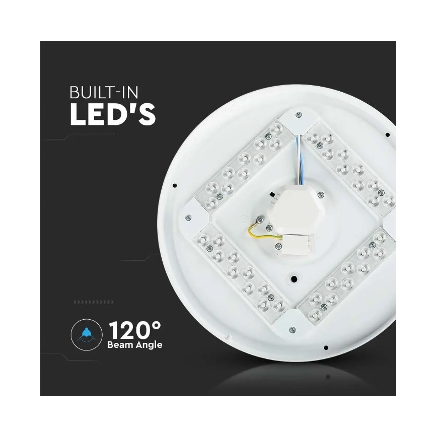 LED Lubinis šviestuvas LED/18W/230V d. 31 cm 3000/4000/6400K