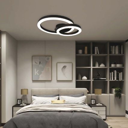 LED lubinis šviestuvas LED/20W/230V 3000K juoda