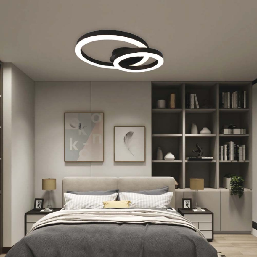 LED lubinis šviestuvas LED/20W/230V 3000K juoda