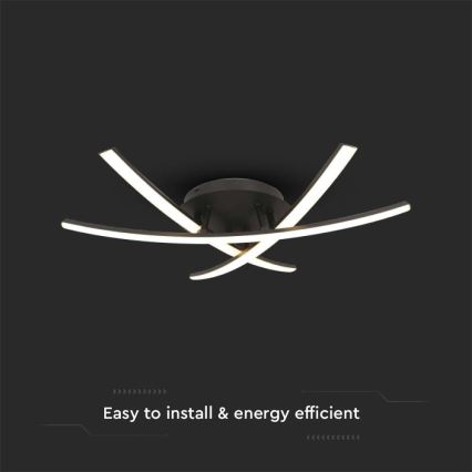 LED lubinis šviestuvas LED/20W/230V 3000K juoda