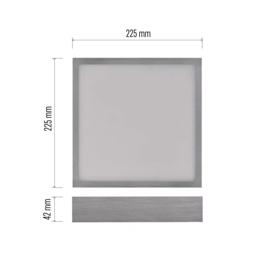 LED lubinis šviestuvas NEXXO LED/21W/230 3000/3500/4000K 22,5x22,5 cm matinis chromas