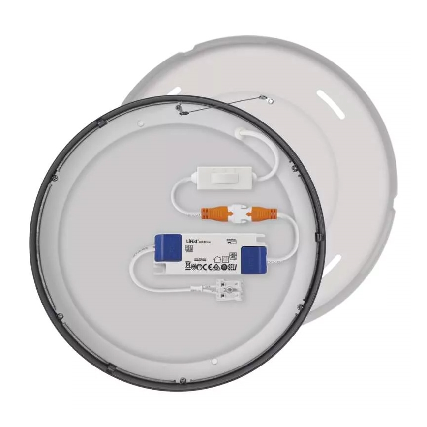 LED Lubinis šviestuvas NEXXO LED/21W/230V 3000/3500/4000K d. 22,5 cm juodos spalvos