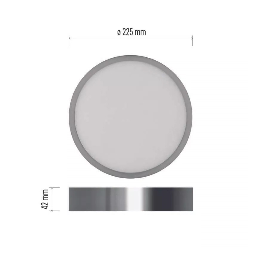LED lubinis šviestuvas NEXXO LED/21W/230V 3000/3500/4000K diametras 22,5 cm blizgus chromas
