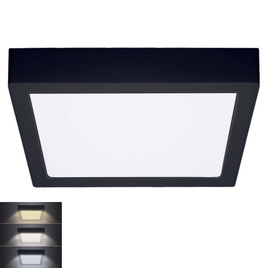 LED Lubinis šviestuvas LED/24W/230V 3000/4000/6000K juodas kampinis