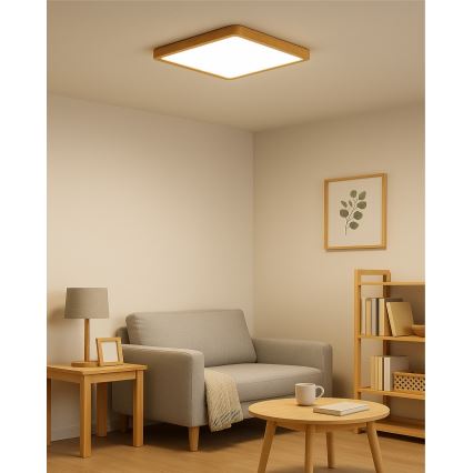 LED lubinis šviestuvas LED/24W/230V 3000/4000/6500K 30x30 cm smėlinė