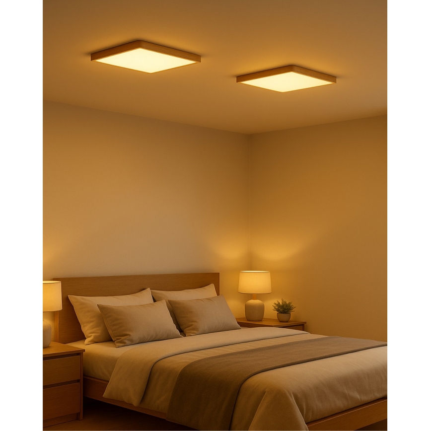 LED lubinis šviestuvas LED/24W/230V 3000/4000/6500K 30x30 cm smėlinė