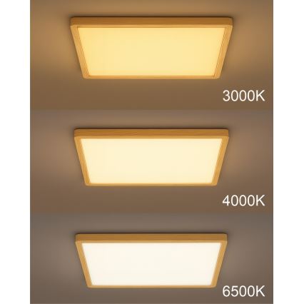LED lubinis šviestuvas LED/24W/230V 3000/4000/6500K 30x30 cm smėlinė