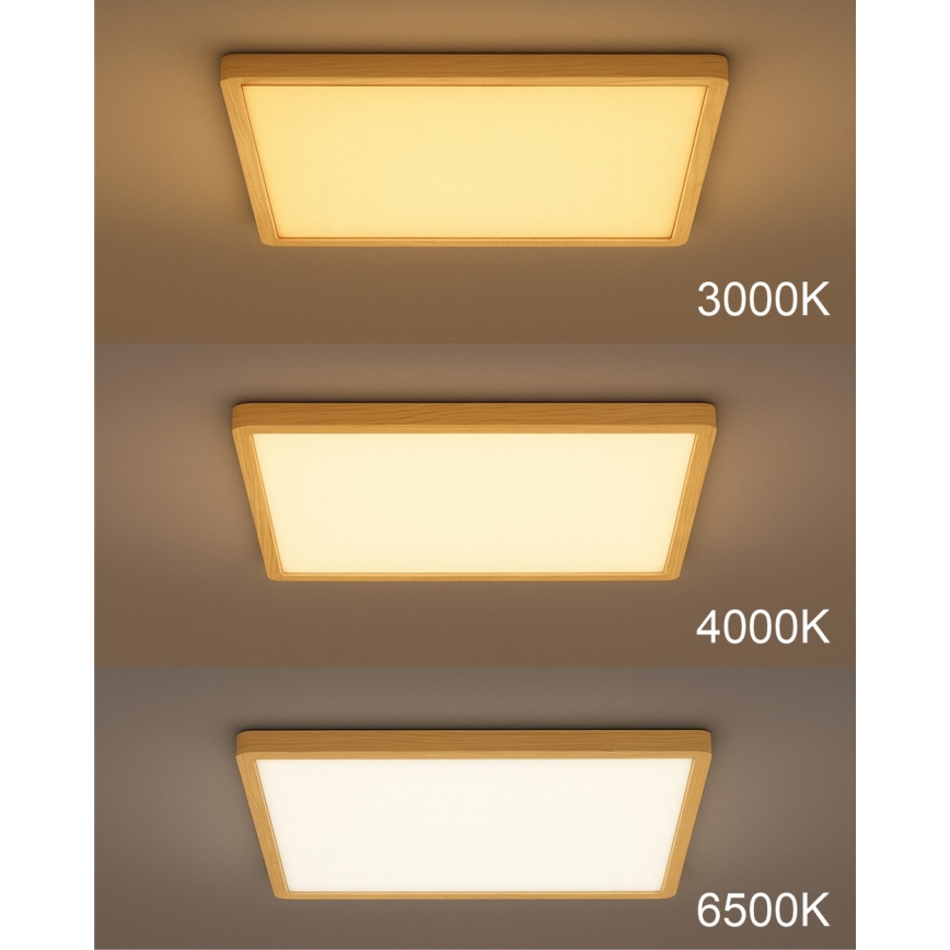 LED lubinis šviestuvas LED/24W/230V 3000/4000/6500K 30x30 cm smėlinė