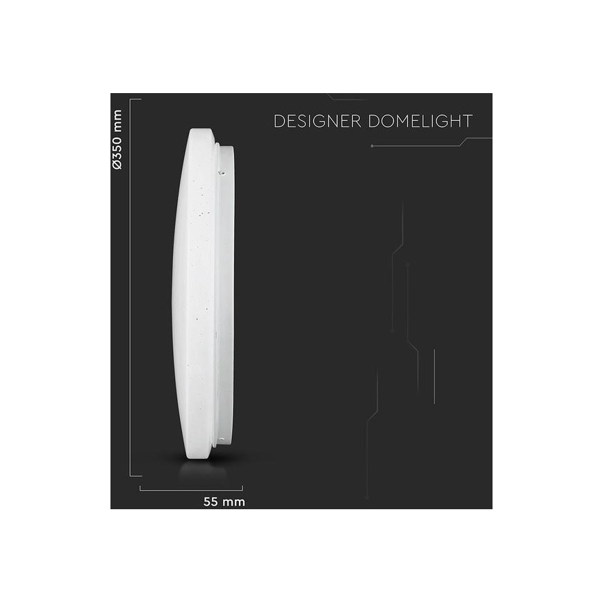 LED Lubinis šviestuvas LED/24W/230V 35cm 3000K/4000K/6400K