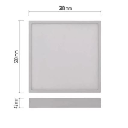 LED Lubinis šviestuvas NEXXO LED/28,5W/230V 3000/3500/4000K 30x30 cm baltas