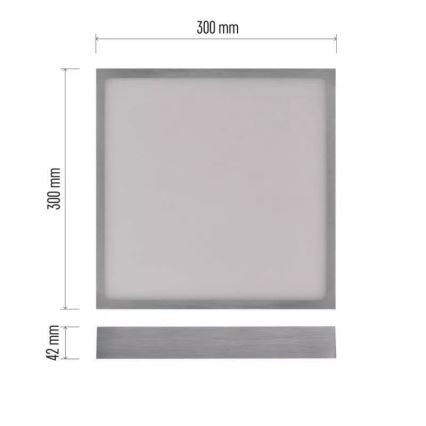 LED lubinis šviestuvas NEXXO LED/28,5W/230V 3000/3500/4000K 30x30 cm matinis chromas