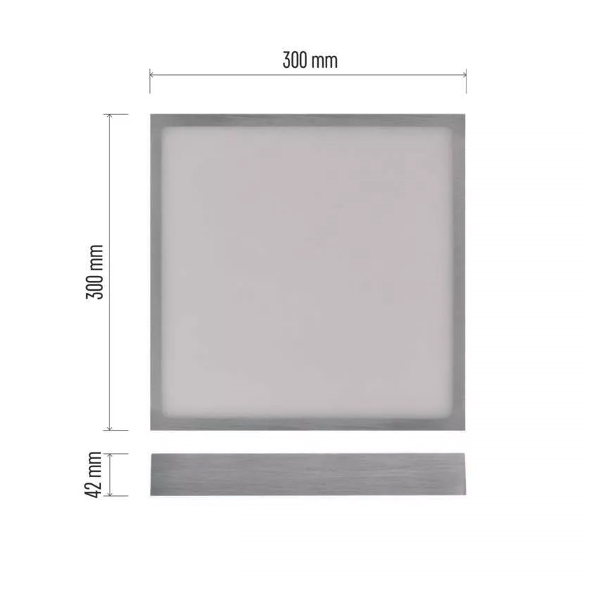 LED lubinis šviestuvas NEXXO LED/28,5W/230V 3000/3500/4000K 30x30 cm matinis chromas