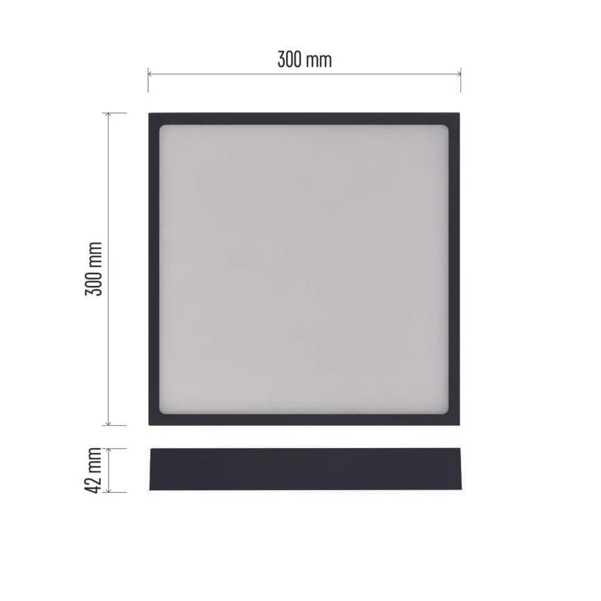 LED Lubinis šviestuvas NEXXO LED/28,5W/230V 3000/3500/4000K 30x30 cm juodas