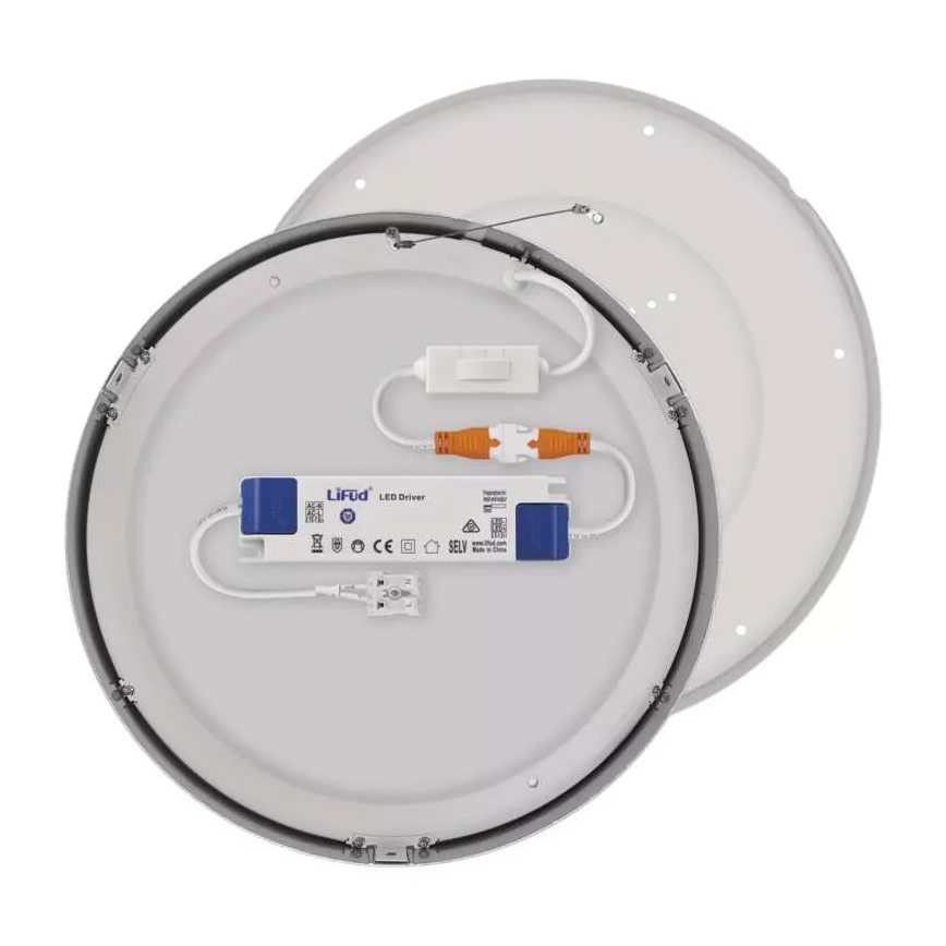 LED lubinis šviestuvas NEXXO LED/28,5W/230V 3000/3500/4000K diametras 30 cm blizgus chromas