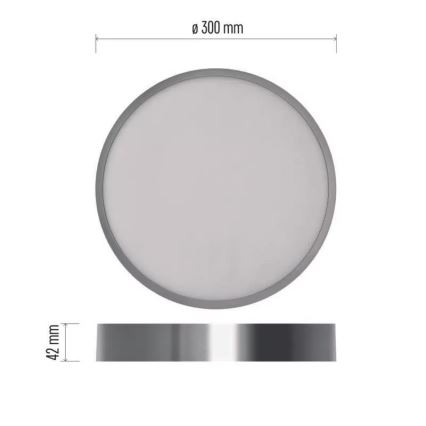 LED lubinis šviestuvas NEXXO LED/28,5W/230V 3000/3500/4000K diametras 30 cm blizgus chromas