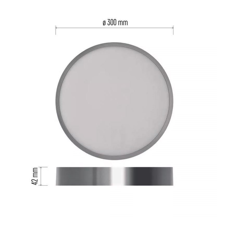 LED lubinis šviestuvas NEXXO LED/28,5W/230V 3000/3500/4000K diametras 30 cm blizgus chromas