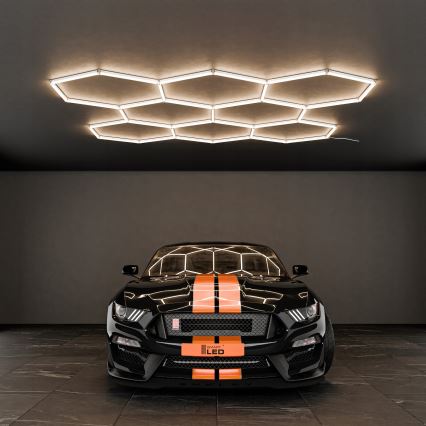 LED lubinis šviestuvas HEXAGON LED/280W/85-265V 4000K 313x298 cm CRI 90 IP54 balta