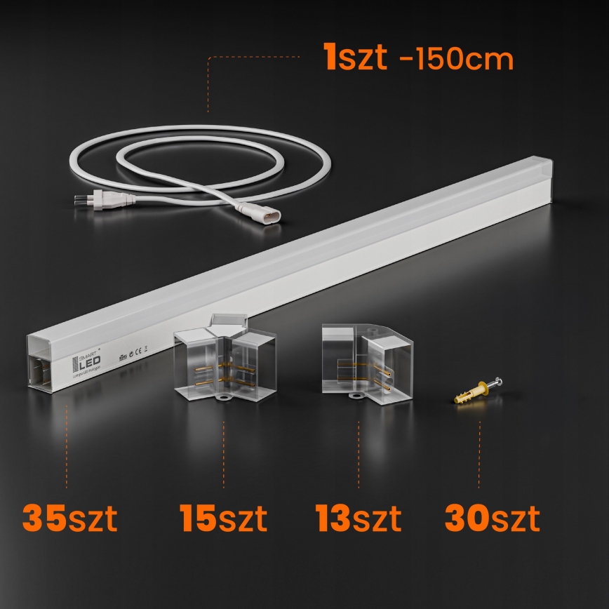 LED lubinis šviestuvas HEXAGON LED/280W/85-265V 6500K 313x298 cm CRI 90 IP54 balta