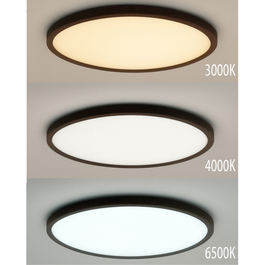 LED lubinis šviestuvas LED/32W/230V 3000/4000/6500K skersmuo 40 cm rudas