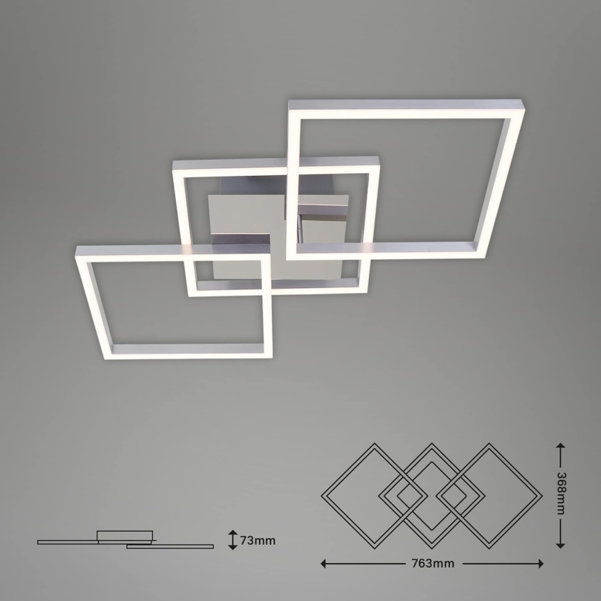LED lubinis šviestuvas LED/33W/230V 3000K matinis chromas