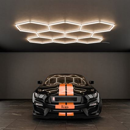 LED lubinis šviestuvas HEXAGON LED/350W/85-265V 4000K 313x298 cm CRI 90 IP54 baltas