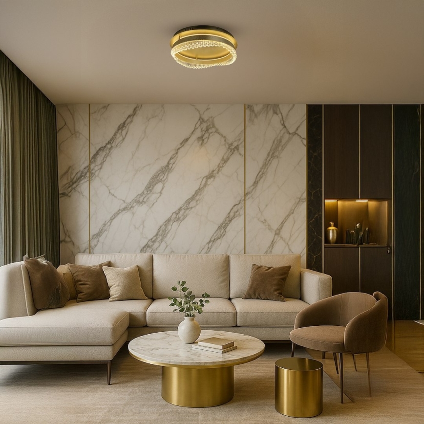 LED lubinis šviestuvas, LED/36W/230V, skersmuo 43 cm, aukso spalvos