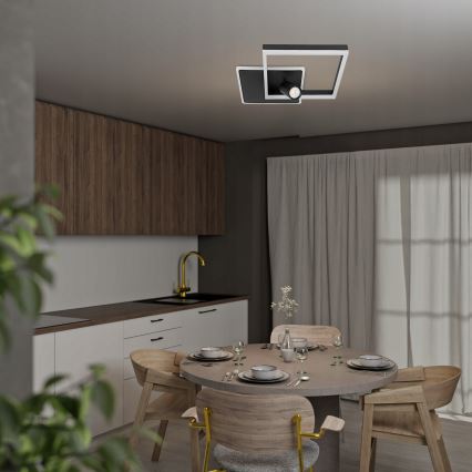 LED lubinis šviestuvas LED/38W/230V + 1xGU10/30W juodas