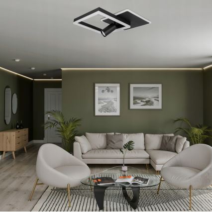 LED lubinis šviestuvas LED/38W/230V + 1xGU10/30W juodas