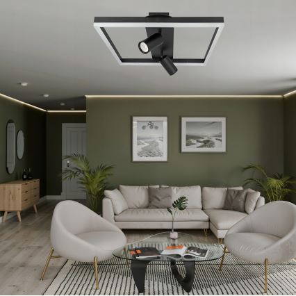 LED lubinis šviestuvas LED/38W/230V + 2xGU10/30W juodas