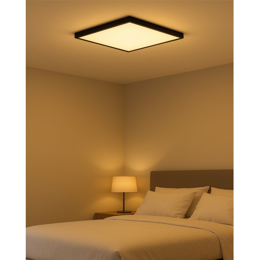 LED lubinis šviestuvas LED/40W/230V 3000/4000/6500K 50x50 cm juodas
