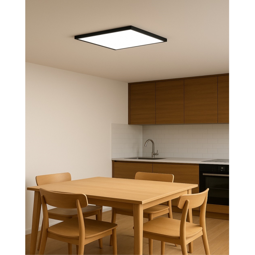 LED lubinis šviestuvas LED/40W/230V 3000/4000/6500K 50x50 cm juodas