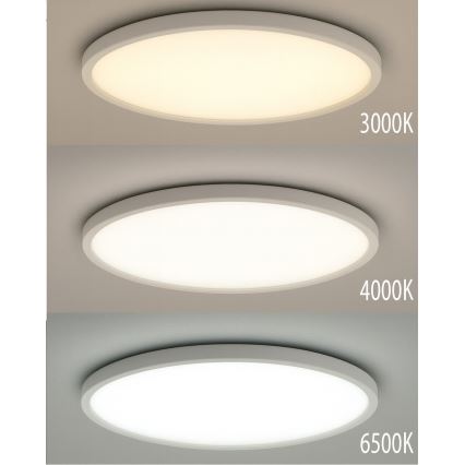 LED lubinis šviestuvas LED/40W/230V 3000/4000/6500K skersmuo 50 cm baltas
