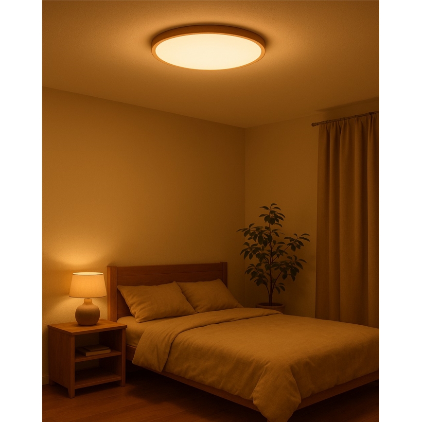 LED lubinis šviestuvas LED/40W/230V 3000/4000/6500K skersmuo 50 cm smėlio spalvos