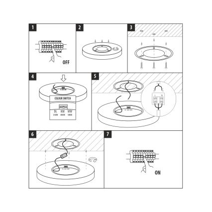 LED lubinis šviestuvas LED/40W/230V 3000/4000/6500K Ø 50 cm rudos spalvos