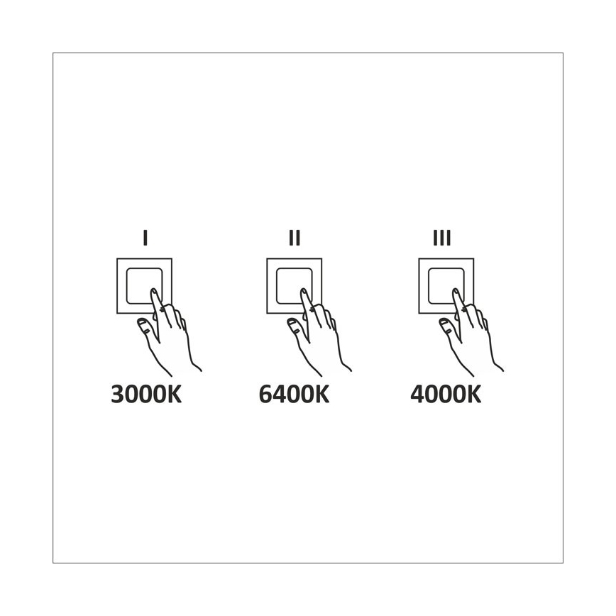 LED lubinis šviestuvas LED/45W/230V 3000K/4000K/6400K diametras 48 cm balta