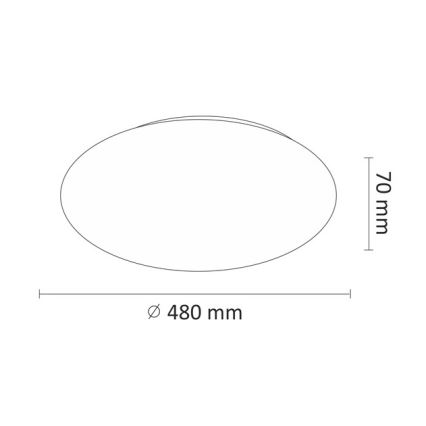 LED lubinis šviestuvas LED/45W/230V 3000K/4000K/6400K diametras 48 cm balta