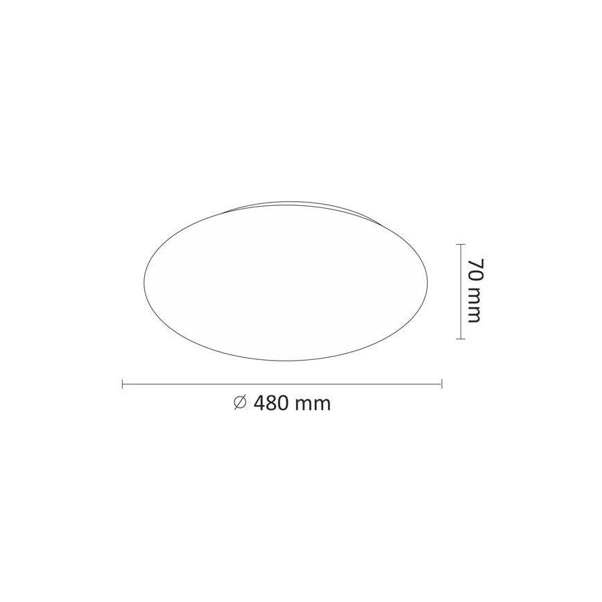 LED lubinis šviestuvas LED/45W/230V 3000K/4000K/6400K diametras 48 cm balta