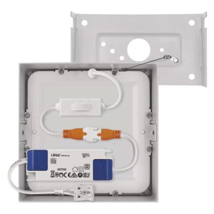 LED Lubinis šviestuvas NEXXO LED/7,6W/230V 3000/3500/4000K 12x12 cm baltas