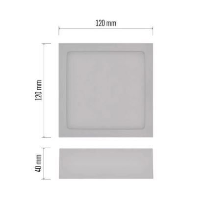 LED Lubinis šviestuvas NEXXO LED/7,6W/230V 3000/3500/4000K 12x12 cm baltas