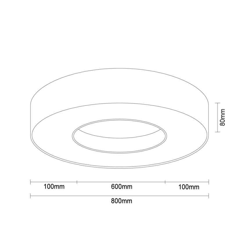 LED lubinis šviestuvas LED/80W/230V 3000/4000/6500K Ø 80 cm baltas