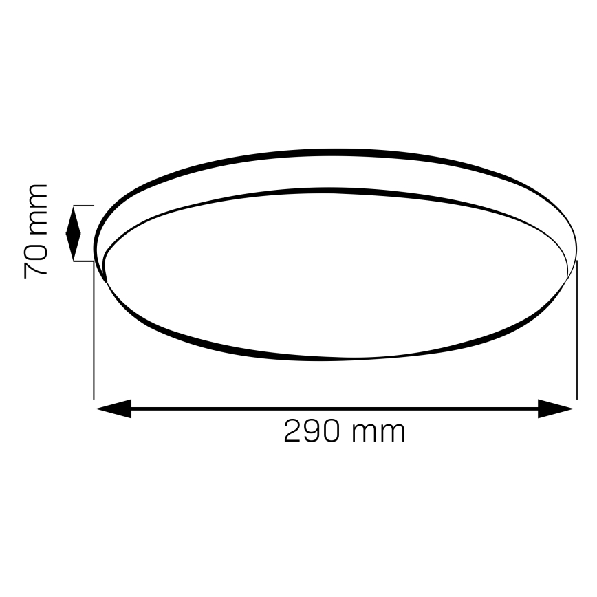 LED lubinis šviestuvas LIBRA LED/15W/230V 4000K, skersmuo 29 cm, blizgus chromas