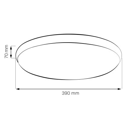 LED lubinis šviestuvas LIBRA LED/24W/230V 4000K Ø 39 cm juodas