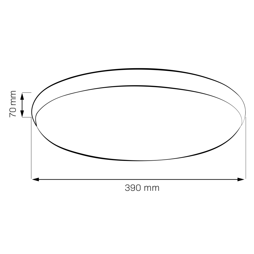 LED lubinis šviestuvas LIBRA LED/24W/230V 4000K Ø 39 cm juodas