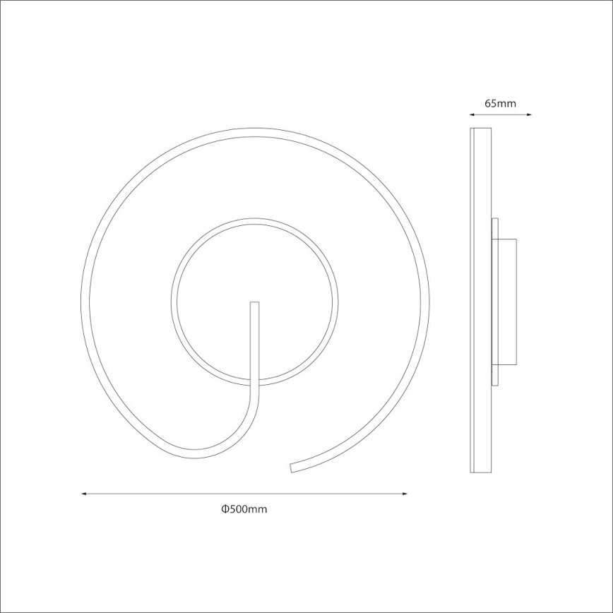 LED lubinis šviestuvas LORENZO LED/22W/230V, skersmuo 50 cm, auksinis