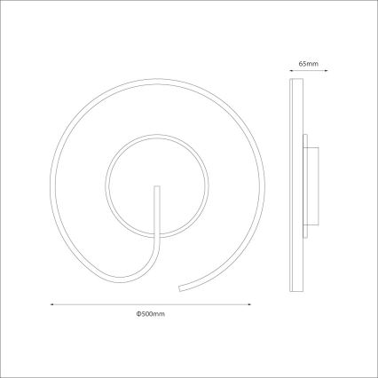 LED lubinis šviestuvas LORENZO LED/22W/230V Ø 50 cm juodas