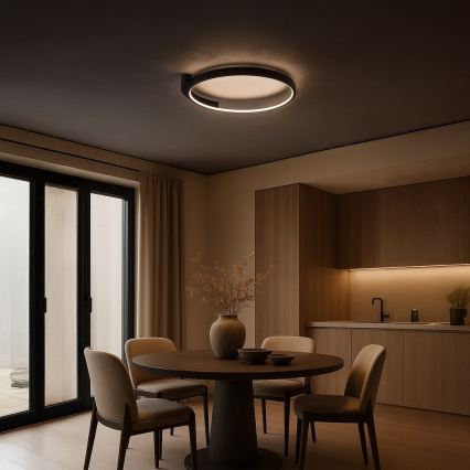 LED lubinis šviestuvas LUNA LED/18W/230V Ø 42,5 cm juodas