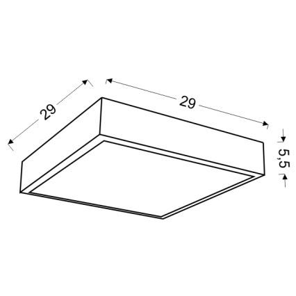 LED Lubinis šviestuvas LUX LED/16W/230V baltas